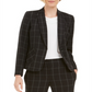 Kasper Women's Striped Blazer Jacket Black Size 4 Petite