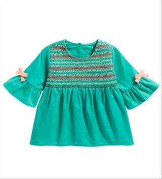 First Impressions Baby Girl's Smocked Top Green Size 3-6 Months