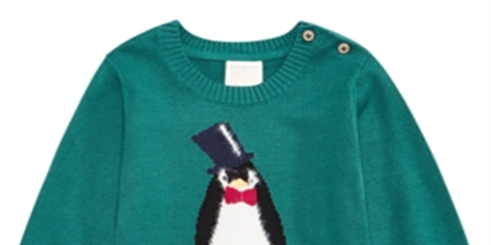 First Impressions Infant Boy's Penguin Sweater Green Size 6-9 Months