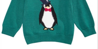 First Impressions Infant Boy's Penguin Sweater Green Size 6-9 Months