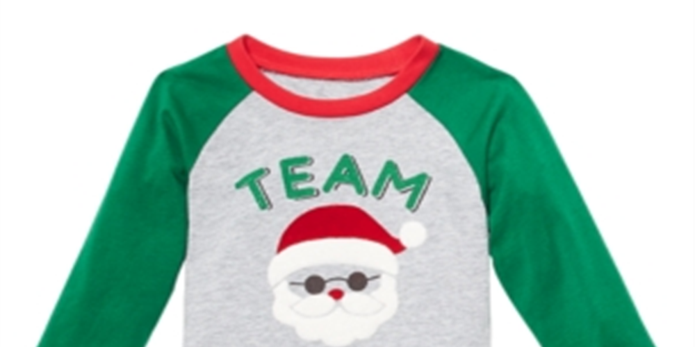 First Impressions Baby Boy's Team Santa Print T-Shirt Gray Size 0-3 MONTHS