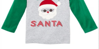 First Impressions Baby Boy's Team Santa Print T-Shirt Gray Size 0-3 MONTHS