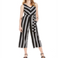 Charter Club Women's Striped Belted Jumpsuit Black Size X-Small