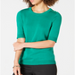 Charter Club Women's Button Shoulder Sweater Green Size X-Large