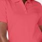 Karen Scott Women's Cotton Polo Shirt Coral Size Small