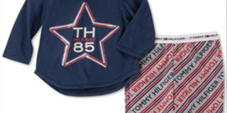 Tommy Hilfiger Toddler Little & Big Girl's 2 Pc Star Pajama Set Blue Size XXS-(2-3)