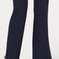 Alfani Women's Faux Leather Trim Wide Leg Trousers Blue Size 8 Petite