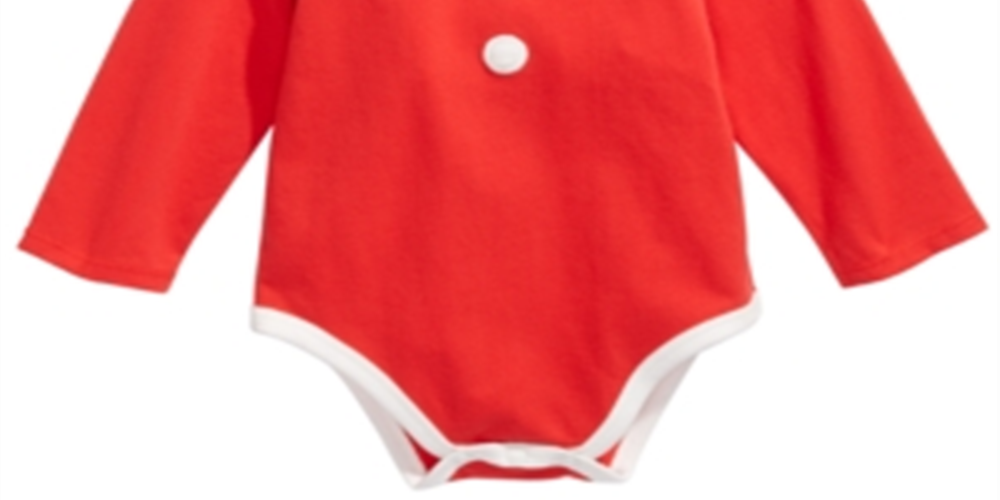 First Impressions Baby Girl's Mrs. Claus Bodysuit Red Size 3-6 Months