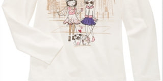 Epic Threads Little Girl's City Friends Glitter T-Shirt White Size 5