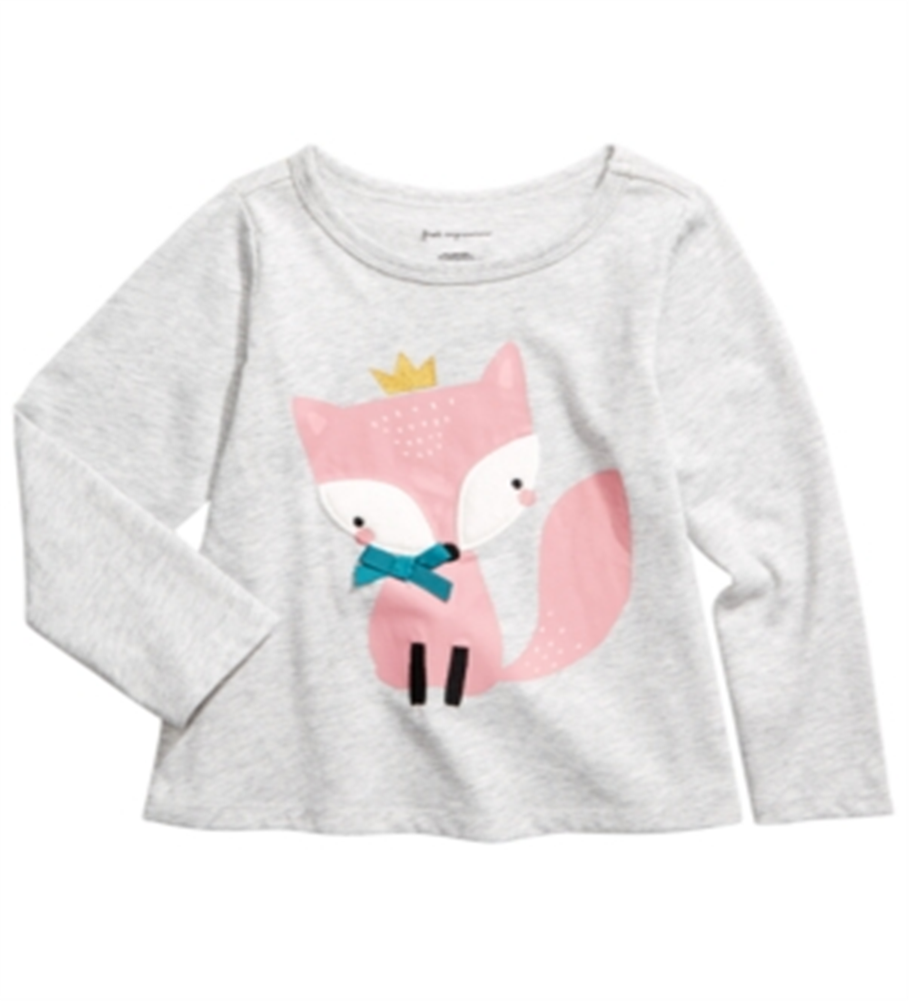 First Impressions Baby Girl's Fox T-Shirt Gray Size 18 Months