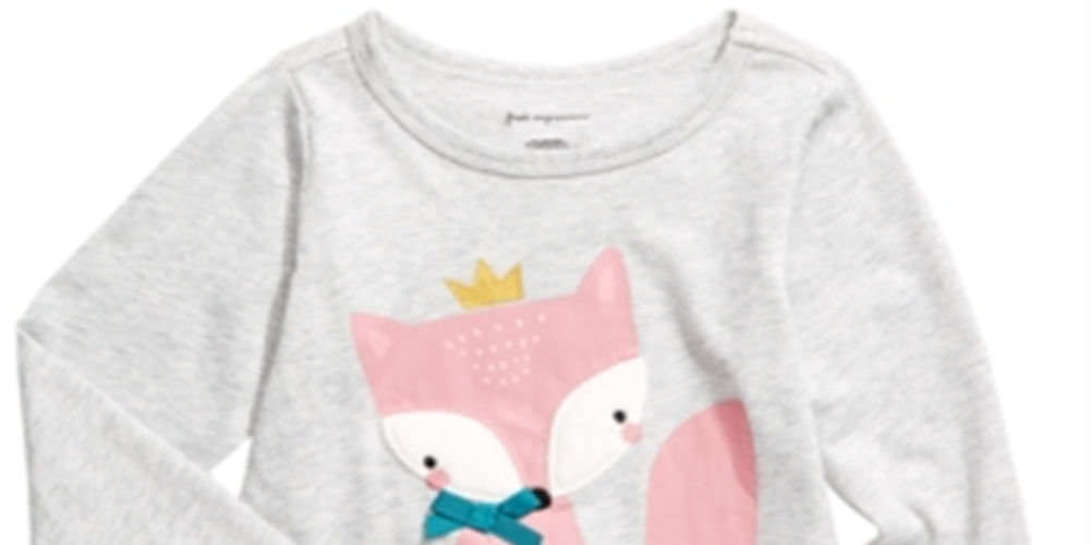 First Impressions Baby Girl's Fox T-Shirt Gray Size 18 Months