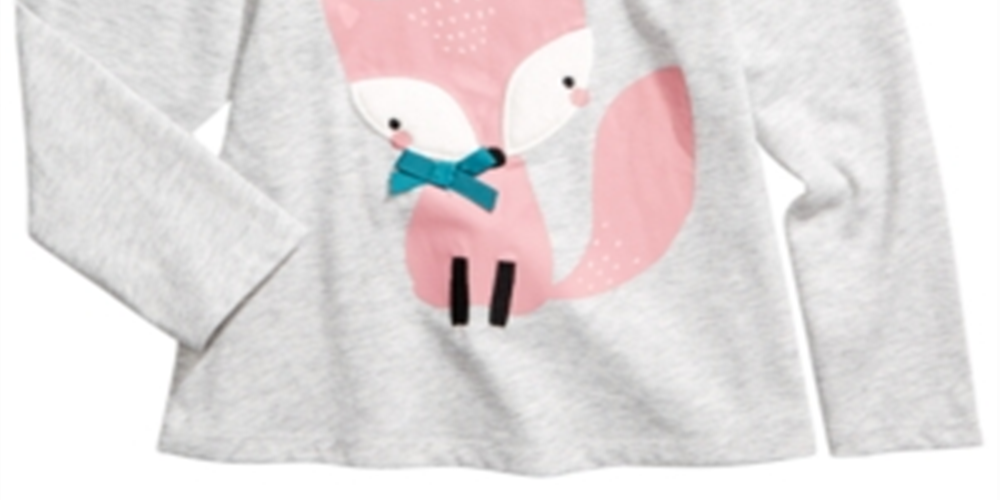 First Impressions Baby Girl's Fox T-Shirt Gray Size 18 Months