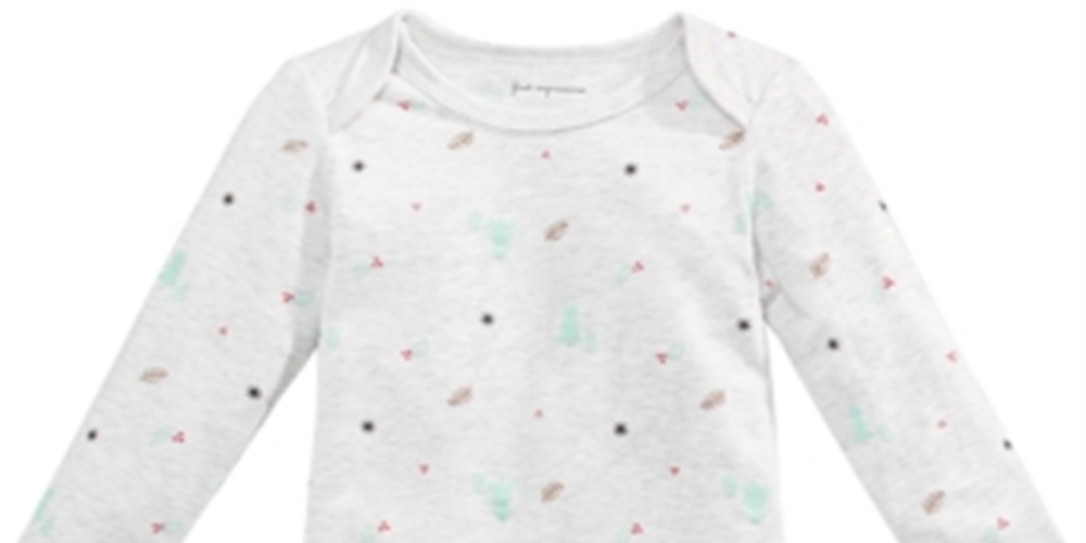 First Impressions Baby Boy's Tree Print Bodysuit Gray Size 3-6 Months
