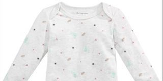 First Impressions Baby Boy's Tree Print Bodysuit Gray Size 3-6 Months