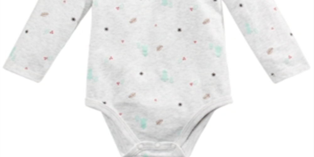 First Impressions Baby Boy's Tree Print Bodysuit Gray Size 3-6 Months