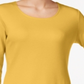 Karen Scott Women's Scoop Neck Top Yellow Size XL