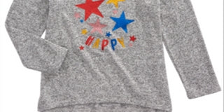 Epic Threads Toddler Girl's Happy Thoughts T-Shirt Gray Size 4T