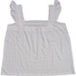 Style & Co Women's Square Neck Embroidered Flutter Strap Tank Top White Size Small