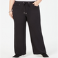 JM Collection Women's Wide Leg Pants Black Size 0X