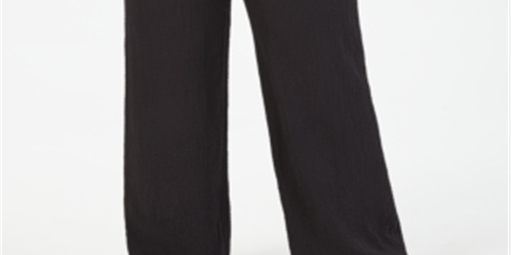 JM Collection Women's Wide Leg Pants Black Size 0X