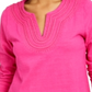 Charter Club Women's Cotton Embroidered Top Pink Size X-Small