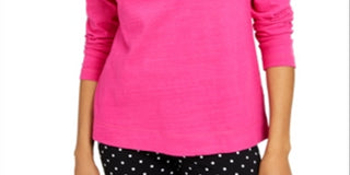 Charter Club Women's Cotton Embroidered Top Pink Size X-Small