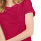 Maison Jules Women's Tie Back Solid T-Shirt Red Size XX-Large
