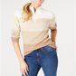 Karen Scott Women's Cotton Striped Sweater Red Size X-Large