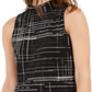 Alfani Women's Printed Asymmetrical Top Black Size Large