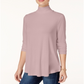 JM Collection Women's Turtleneck Top Nude Size X-Large