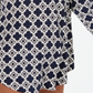 Charter Club Women's Printed Pleat Shoulder Top Blue Size XX-Large