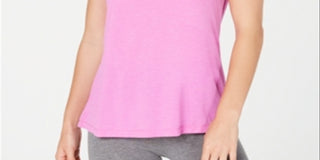 Ideology Women's Split Back Casual T-Shirt Pink Size M