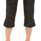 JM Collection Women's Printed Tummy Control Capris Black Size Large