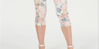 Charter Club Women's Lush Petals Capri Pants White Size 6 Petite