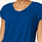 JM Collection Women's Blouson T-Shirt Blue Size XX-Large