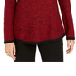 Style & Co Women's Cowl Neck Printed Sweater Red Size -M