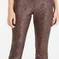 INC International Concepts Women's Metallic Python Embossed Skinny Pants Brown Size 14 Petite