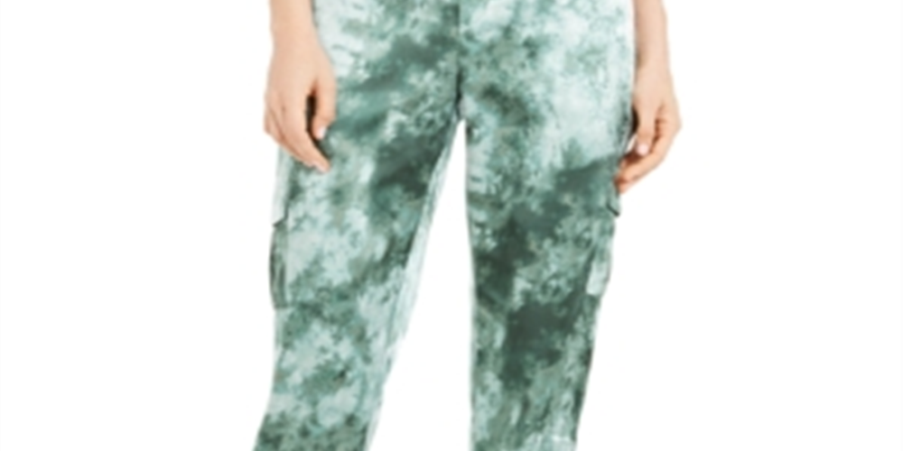 INC International Concepts Women's Tie Dye Joggers Green Size M