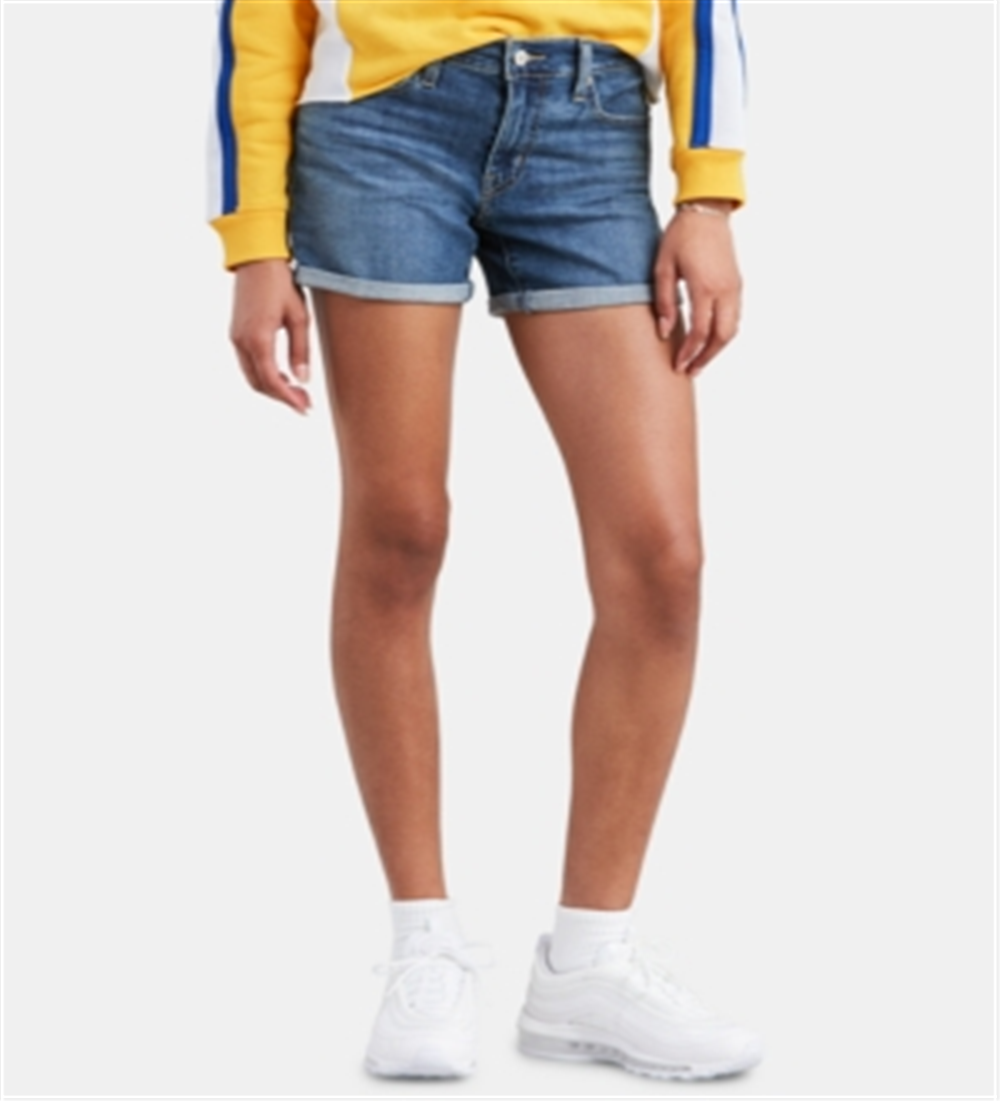 Levi's Women's Mid Length Shorts Blue Size 27