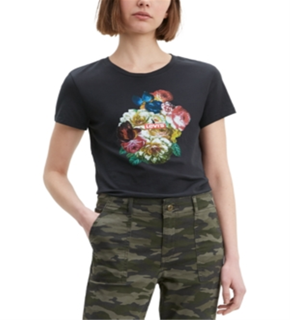 Levi's Women's the Perfect T-Shirt Black Size Medium