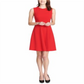 Tommy Hilfiger Women's Sleeveless Knee Length Fit Flare Dress Red Size 8