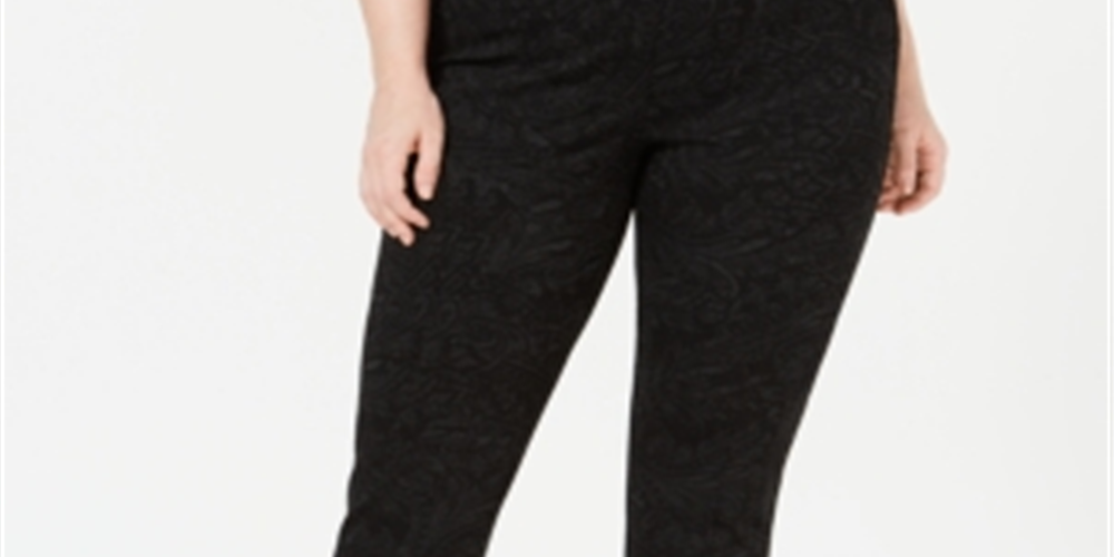 Style & CoWomen's Tonal Print Seam Front Leggings Gray Size Petite Small