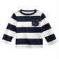 First Impressions Baby Boy's Cotton Rugby Stripe T-Shirt Blue Size 6-9 Months