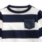 First Impressions Baby Boy's Cotton Rugby Stripe T-Shirt Blue Size 6-9 Months