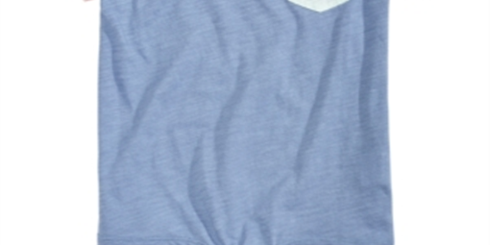 Epic Threads Big Girl's Colorblocked Tie Front T-Shirt Blue Size X-Large