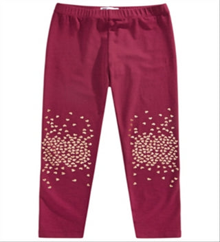 Epic Threads Toddler Girl's Glitter Heart Leggings Red Size 4T