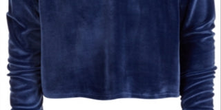 Ideology Big Girl's Lace up Velour Sweatshirt Blue Size X-Large