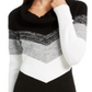 Bcx Women's Color Block Long Sleeve Cowl Neck Above the Knee Sheath Dress Black Size Medium