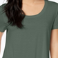 Maison Jules Women's Scoop Neck T-Shirt Green Size Large