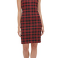 Tommy Hilfiger Women's Knit Plaid Sheath Dress -Red- Size 6